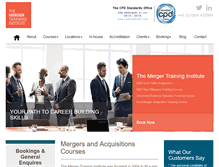Tablet Screenshot of mergertraininginstitute.com